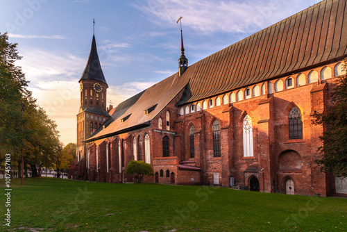 Obraz na płótnie Konigsberg Cathedral on Kanta or Kneiphof Island. Kaliningrad. Russia w salonie