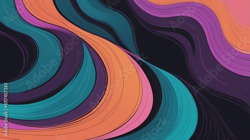 abstract colourful background with the Wavy lines best for the background  wallpaper 