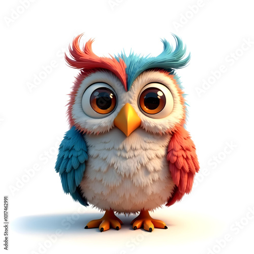 3d cartoon cartoon owl animal