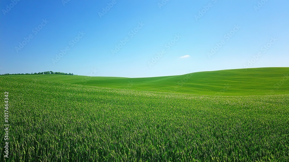 Rolling Green Hills Under a Blue Sky Rolling Green Hills Under a Blue Sky
