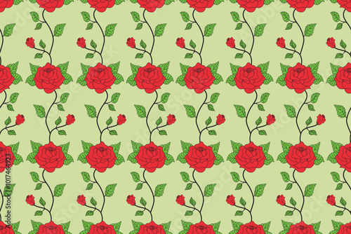 rose pattern fabric