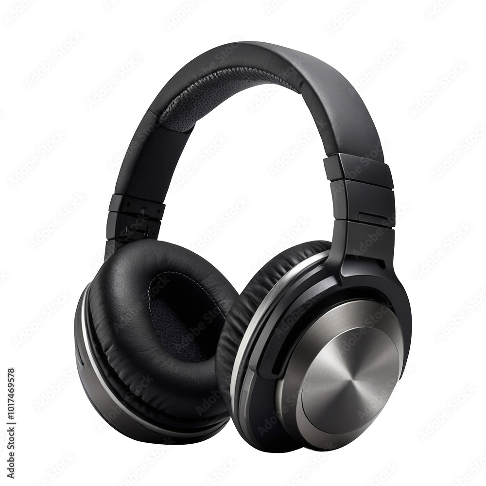 Music headphones on transparent background PNG Generative AI