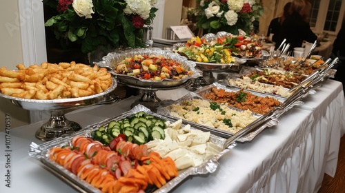 Elegant Catering Spread at a Social Gathering