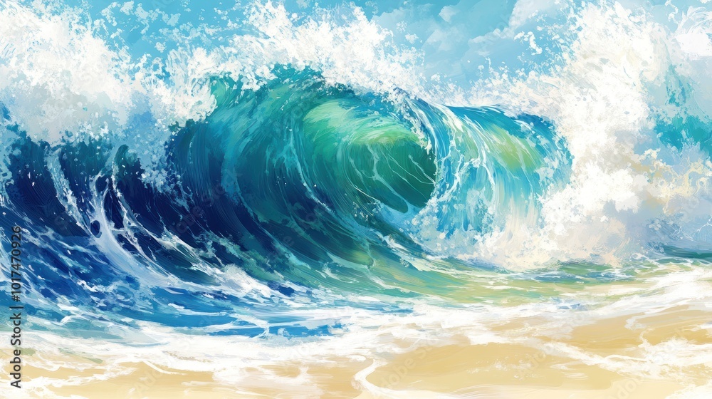 Ocean Wave Painting Ocean Wave Painting
