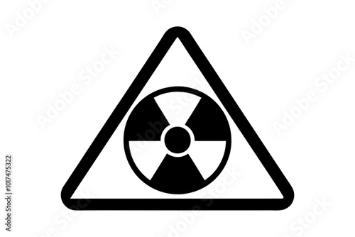 Radiation Hazard Sign | vector silhouette illustration on white background