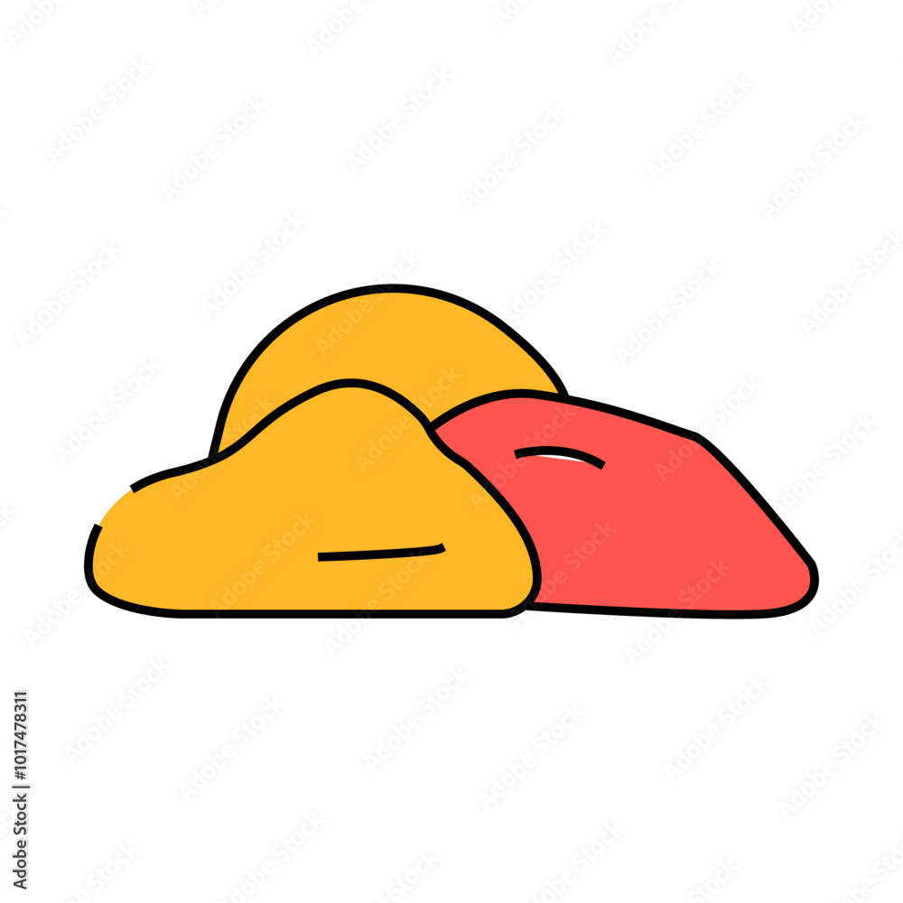 Fototapeta premium ginger dried fruit line icon vector. ginger dried fruit sign. isolated symbol illustration