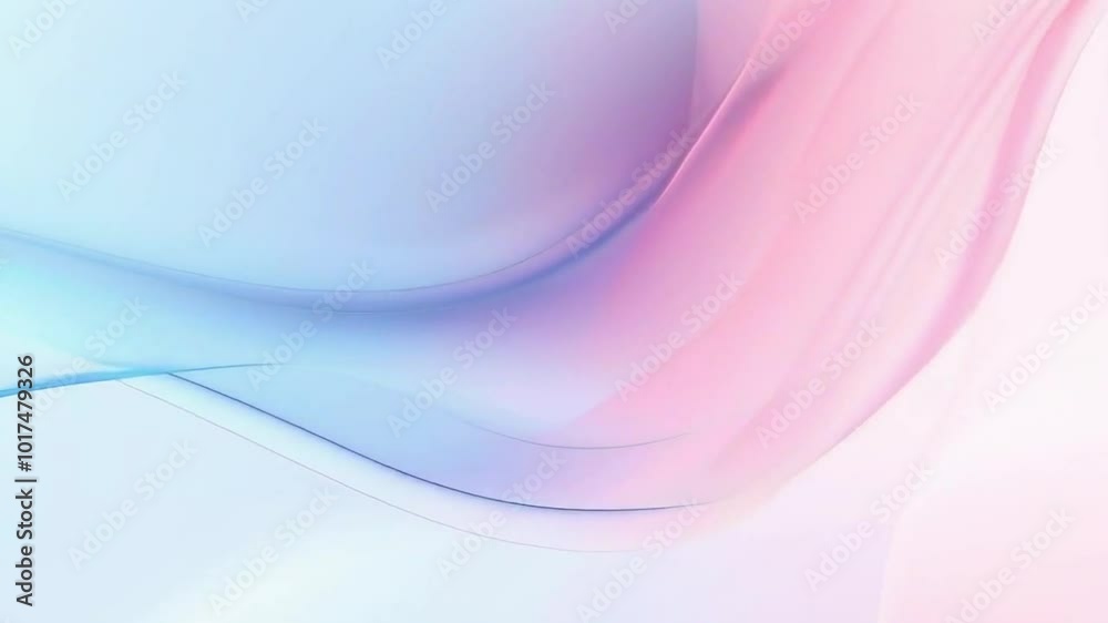 Soft pastel waves blend in a tranquil abstract design.