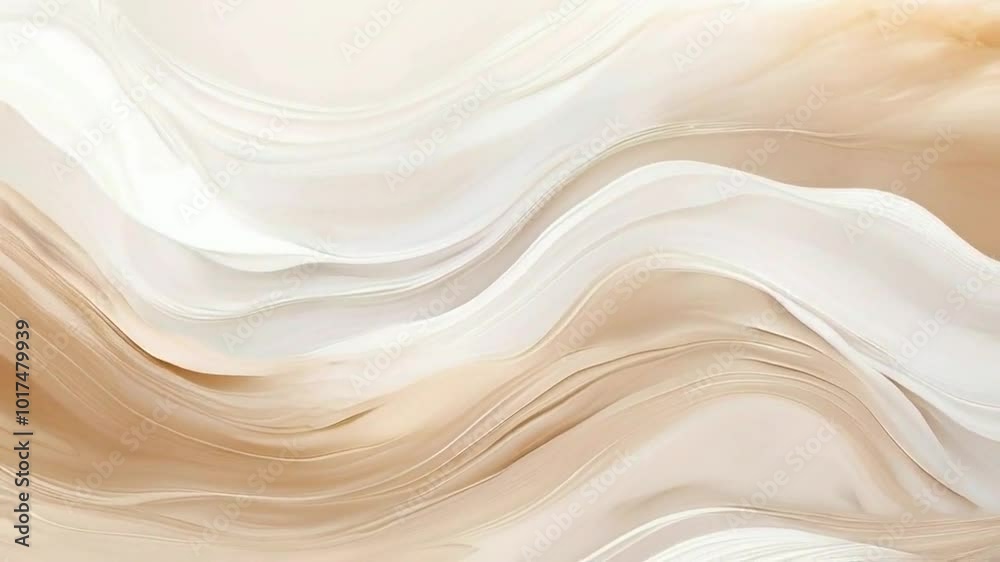 Abstract waves of beige and white create a soothing, fluid design. Abstract waves of beige and white create a soothing, fluid design.