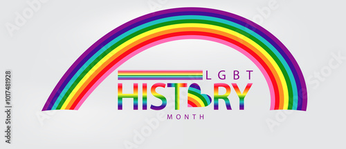 Emblem for LGBT History Month, a colorful design that celebrates diversity and LGBTQ heritage