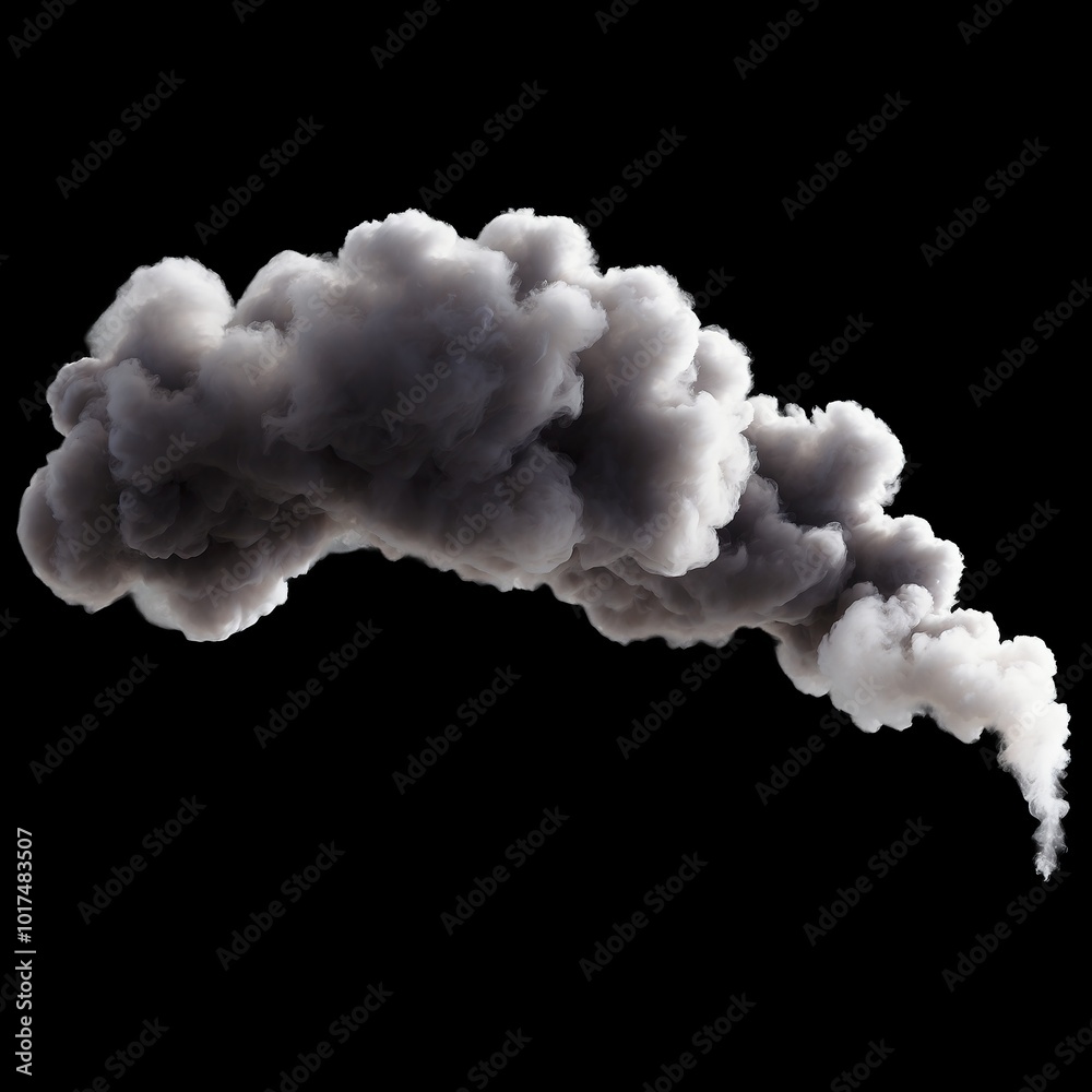 smoke clouds on isolate background