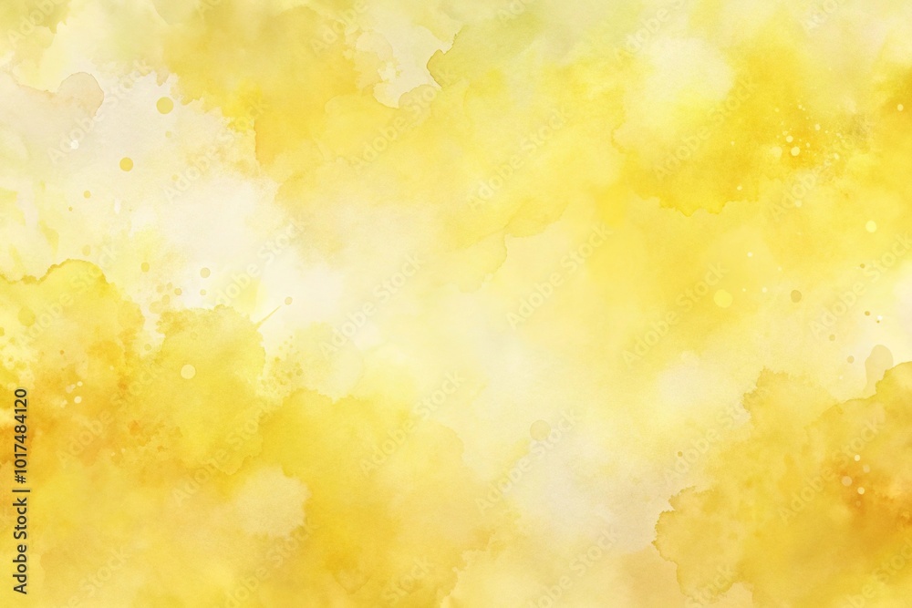 Obraz premium Abstract watercolor background with pastel yellow tones and textured design