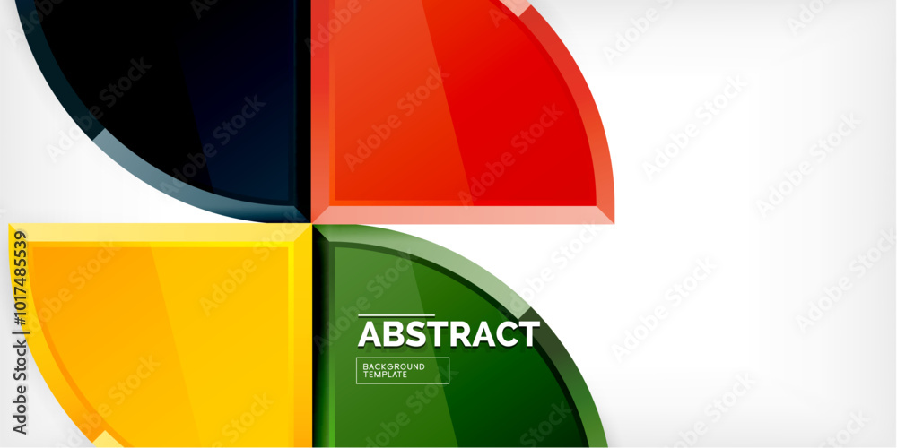 Abstract background - circles and round triangles with 3d effect. Vector Illustration For Wallpaper, Banner, Background, Card, Book Illustration, landing page Abstract background - circles and round triangles with 3d effect. Vector Illustration For Wallpaper, Banner, Background, Card, Book Illustration, landing page