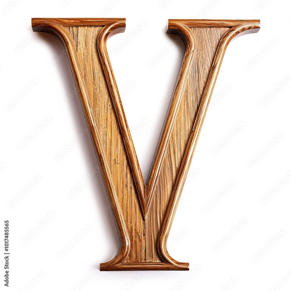 v isolated on white background 