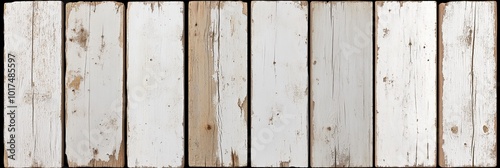 Whitewashed Wooden Plank Ba...