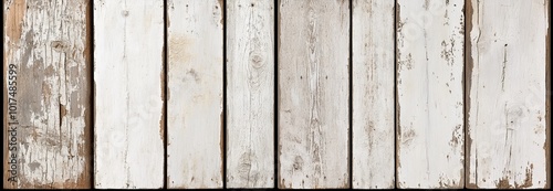 Whitewashed Wooden Plank Ba...