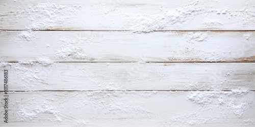 Whitewashed Wooden Plank Ba...