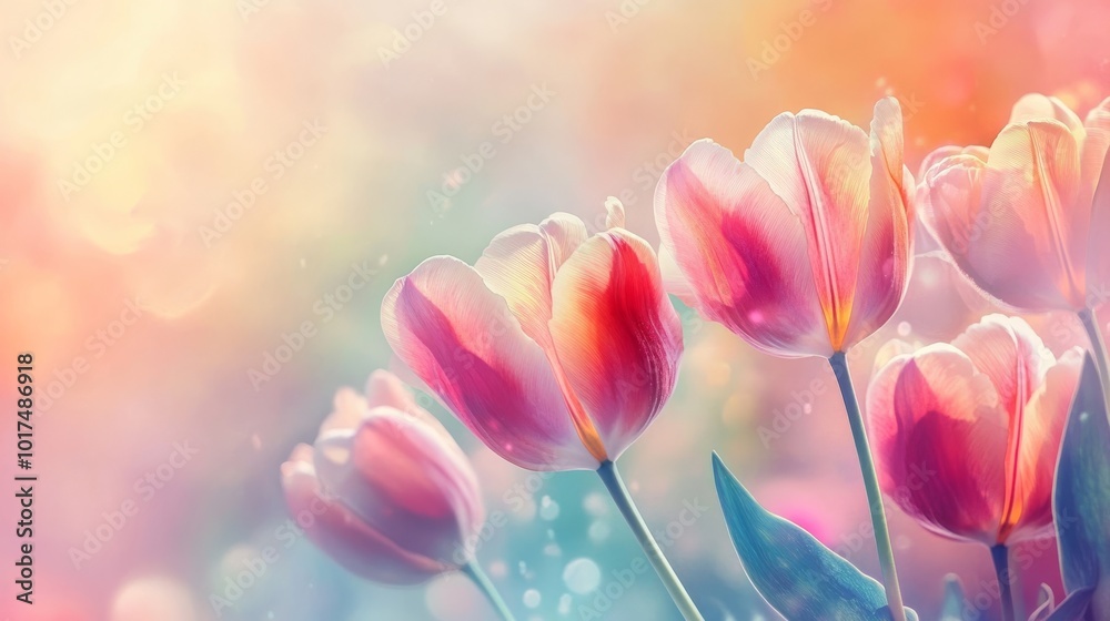 Floral spring tulips Floral spring tulips