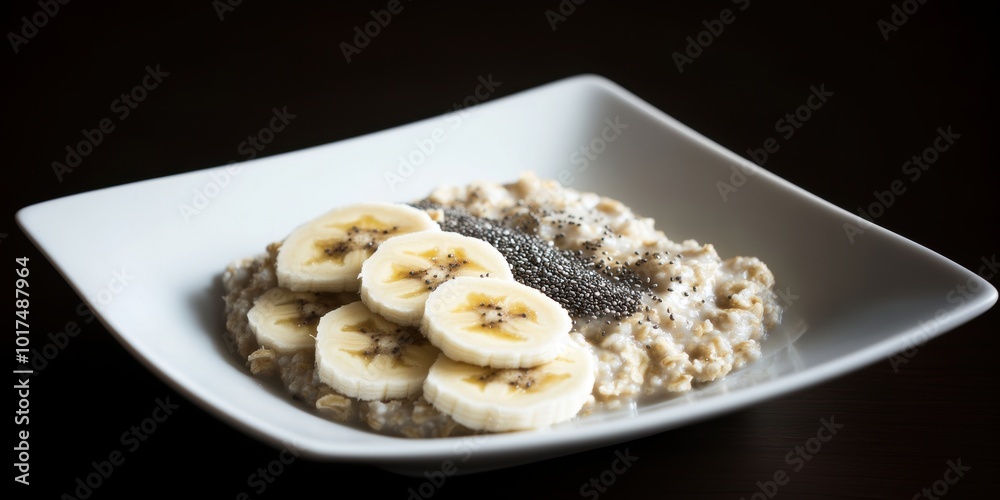a bowl of oats with bananas and chila