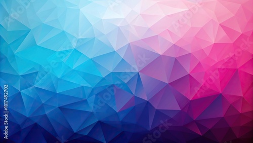 Abstract pink blue gradient low polygon shaped background silhouette