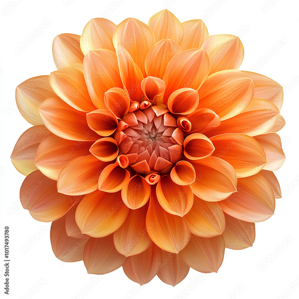 dahlia flower isolated on white