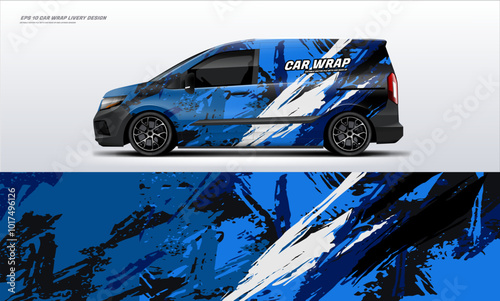Dirt Racing Car Wrap Livery Abstract Design Van, Truck, Car Rally