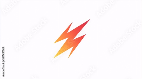 Free Download A sleek lightning bolt symbol on a clean white backdrop embodies creativity and dynamic energy in modern design. - GFXLoad