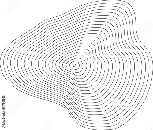 Liquid shape made of lines with blend effect. Modern design