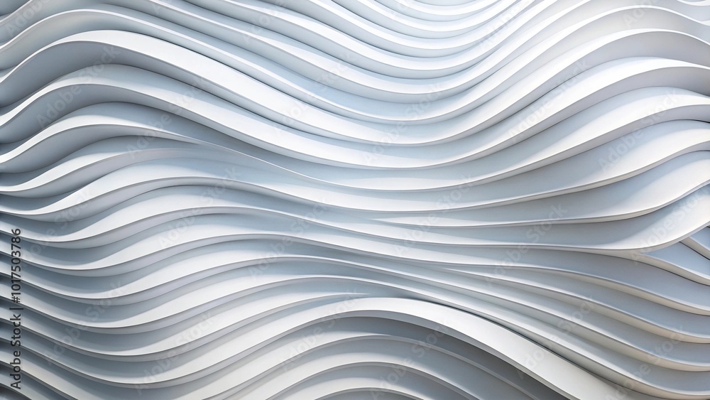 Obraz premium Abstract minimalist white geometric wave background