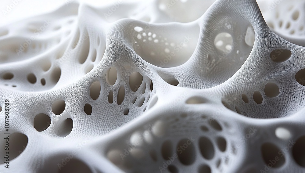 mesh with organic textures, in white and grey colors mesh with organic textures, in white and grey colors