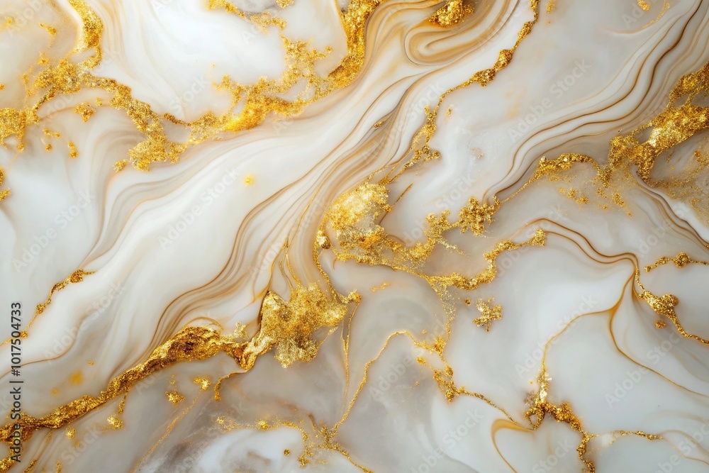 Abstract marble texture with gold splashes luxury background