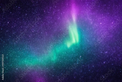 a close up of a green and purple aurora bore in the sky