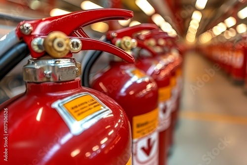 Fire extinguishers demonstrated during emergency response training at the manufacturing facility photo