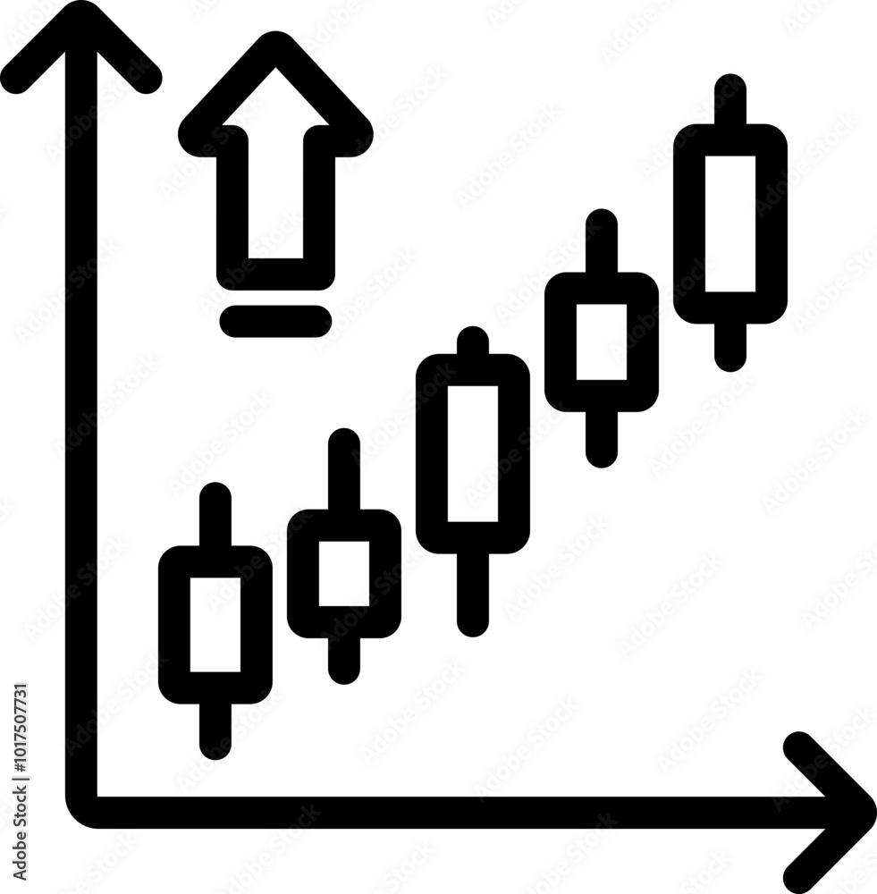 Growth Chart Line Icon Growth Chart Line Icon