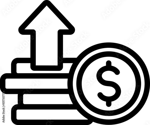 Growing Investment Line Icon