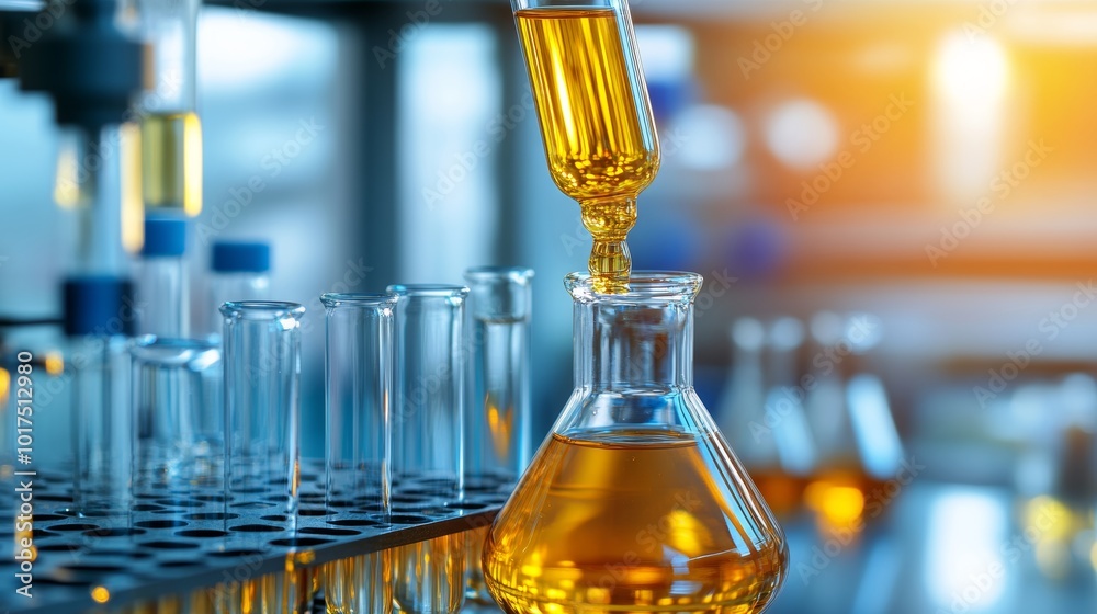 Oil dropping Laboratory and science experiments Formulating the chemical for medical research Quality control of petroleum industry products concept Oil dropping Laboratory and science experiments Formulating the chemical for medical research Quality control of petroleum industry products concept