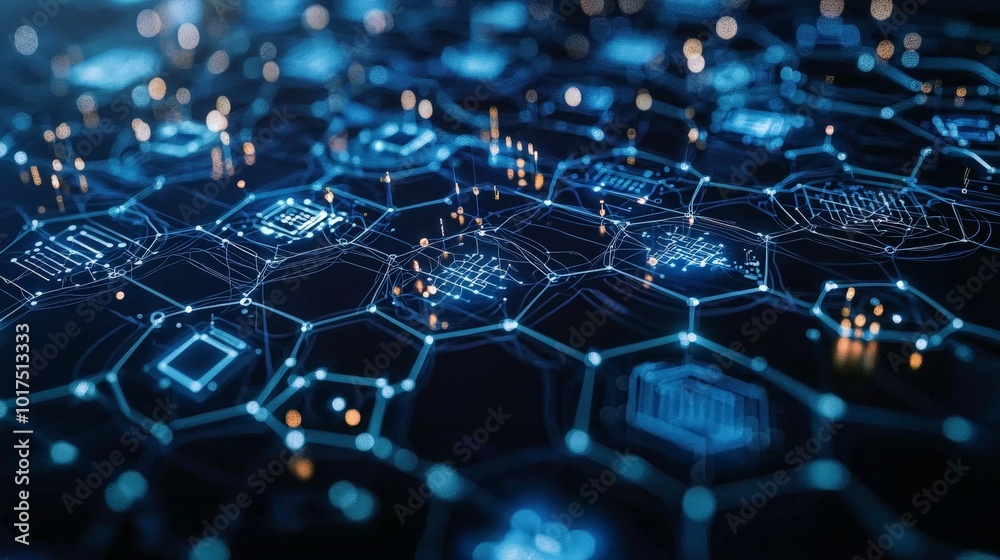 A digital network of interconnected nodes representing technology and data flow. A digital network of interconnected nodes representing technology and data flow.