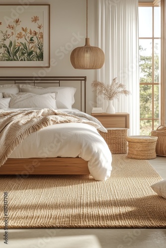 Cozy Modern Bedroom with Natural Elements