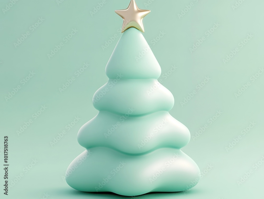 Cute Pastel Green Christmas Tree Decoration Cute Pastel Green Christmas Tree Decoration