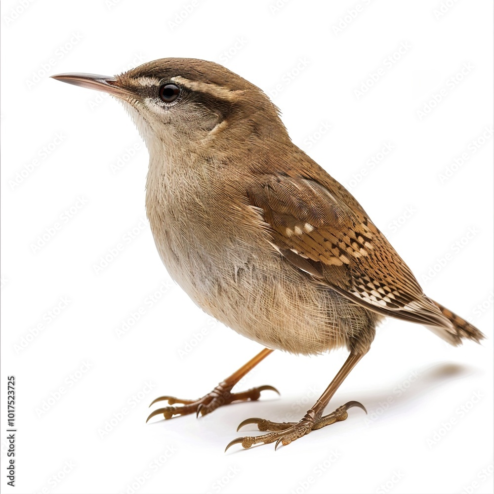 Fototapeta premium Wren Close-Up on transparent background isolated on white background 