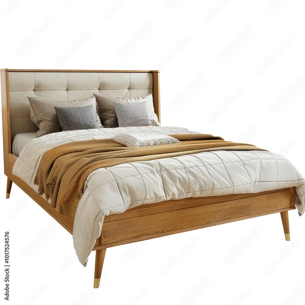 Obraz premium PNG Bed furniture cushion bedroom isolated 