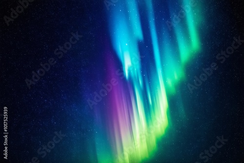 a brightly colored aurora lights shine brightly in the dark sky