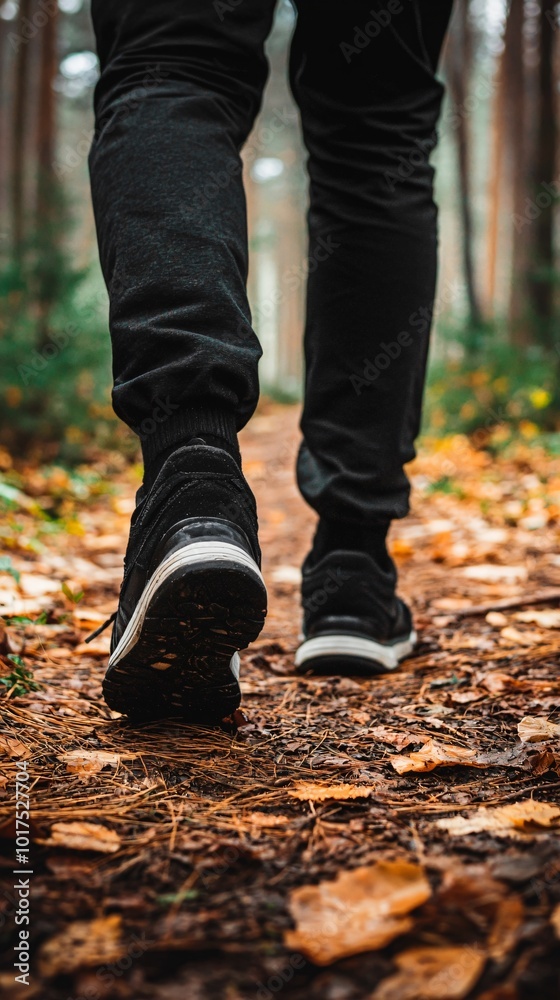 Walking Through the Forest in Fall Walking Through the Forest in Fall