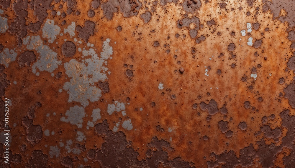 Textured rust surface with abstract patterns in warm orange and brown tones for industrial design applications Textured rust surface with abstract patterns in warm orange and brown tones for industrial design applications