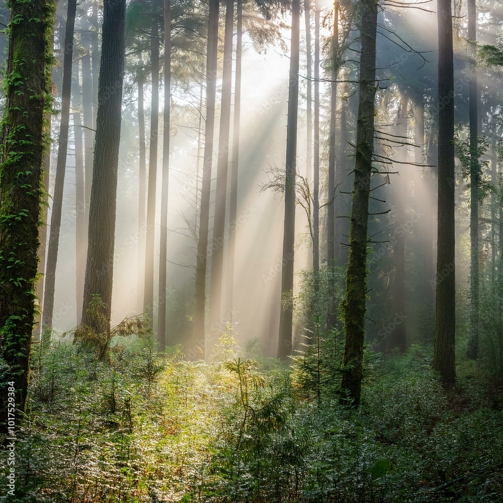 Fototapeta premium sunrise in the forest