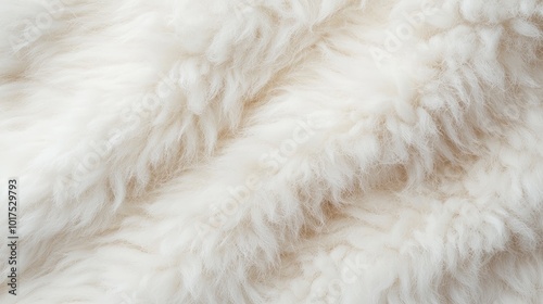 Soft White Fluffy Sheep Wool Texture Background Cozy Winter Design