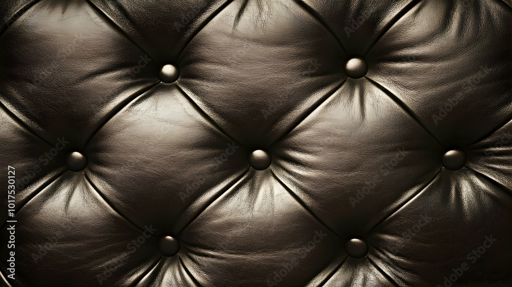 Naklejka premium Brown Leather Upholstery Texture.
