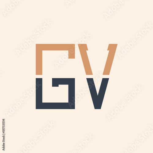 Modern GV Letter Logo Design. Creative and Versatile GV Logo Design Suitable for all Businesses