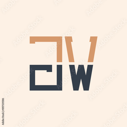 Modern JW Letter Logo Design. Creative and Versatile JW Logo Design Suitable for all Businesses