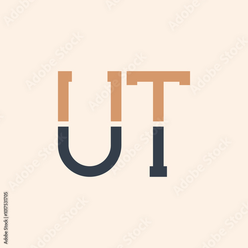 Modern UT Letter Logo Design. Creative and Versatile UT Logo Design Suitable for all Businesses