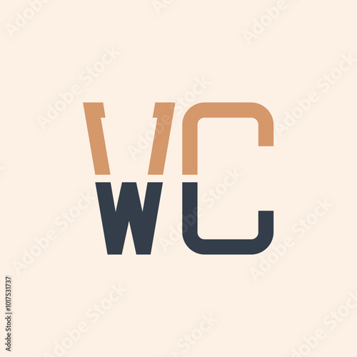 Modern WC Letter Logo Design. Creative and Versatile WC Logo Design Suitable for all Businesses